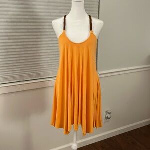 Sky dress with braided rope straps